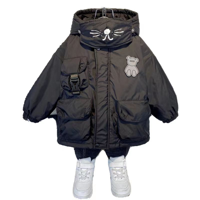 2023. Nove zimske dječje dečke s kapuljačom, otporne na vjetar, tople jakne s patentnim zatvaračem, dječje termo parke, dječja odjeća, gornji kaputi od 2 do 10 godina