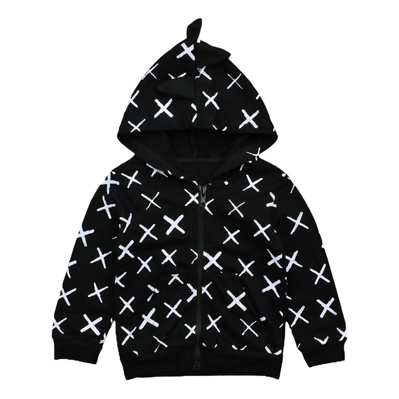 Jakna s kapuljačom i dugim rukavima Dinosaur za dječake od 3 do 9 godina