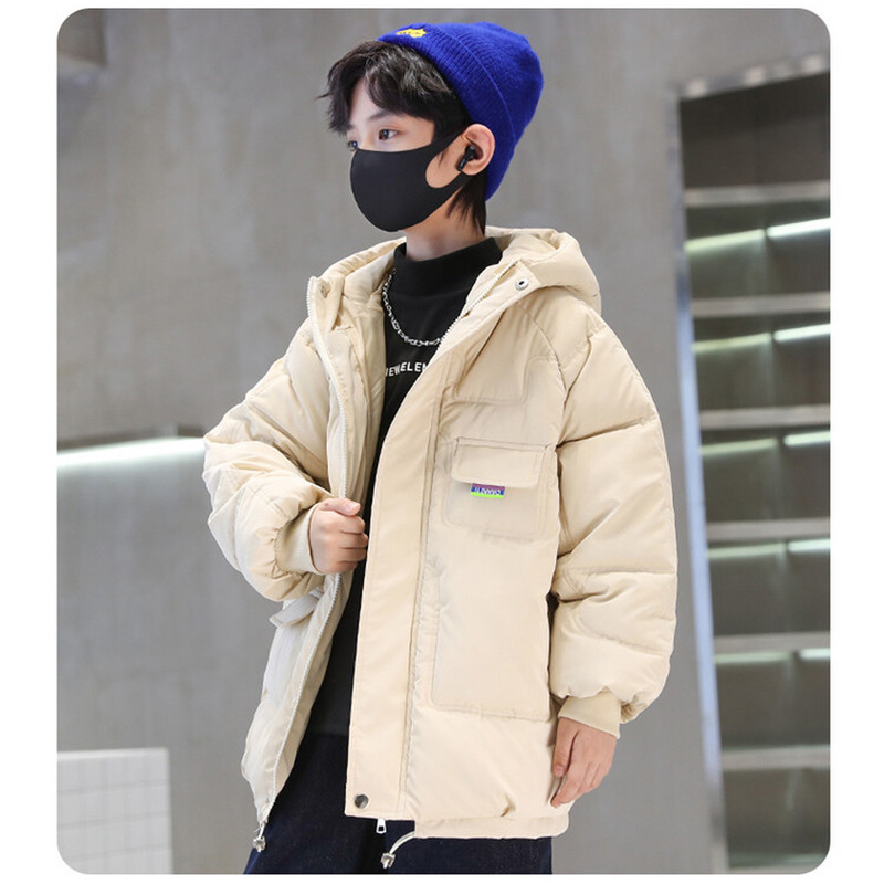 Modni kaput za dječake Gornja odjeća s patentnim zatvaračem i kapuljačom, dječja jakna, jesen, zima, deblja topla tinejdžerska dječja odjeća CH66