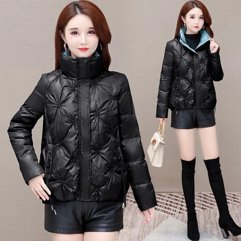 2023 Ženska kratka jakna Zimski debeli pamučni podstavljeni kaputi Ženske sjajne pufer parke Ženski zimski kaput Gornja odjeća Ženska odjeća