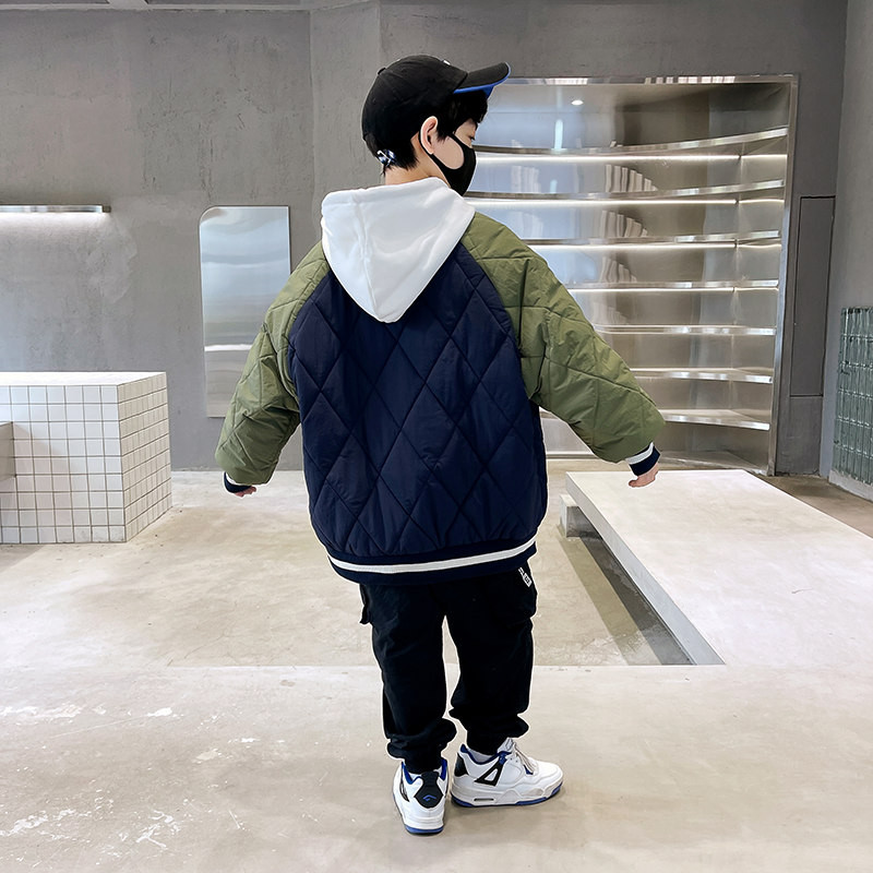 Dječja bejzbol jakna velike veličine Jesen Zima Debeli sportski kaput Ležerna topla pamučna odjeća za dječake Gornja odjeća za studente 4-14 godina