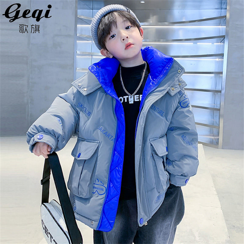 4 6 8 10 12 14 godina Jakna za velike dječake Jesen Zima Deblja topla tinejdžerska dječja jakna Modni dugi stilski kaput za dječake s patentnim zatvaračem