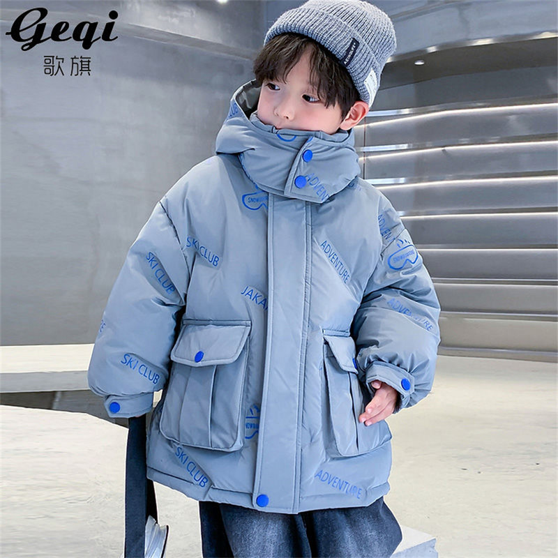 4 6 8 10 12 14 godina Jakna za velike dječake Jesen Zima Deblja topla tinejdžerska dječja jakna Modni dugi stilski kaput za dječake s patentnim zatvaračem