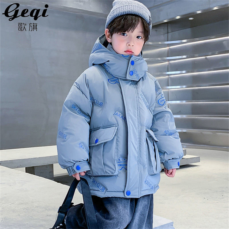 4 6 8 10 12 14 godina Jakna za velike dječake Jesen Zima Deblja topla tinejdžerska dječja jakna Modni dugi stilski kaput za dječake s patentnim zatvaračem
