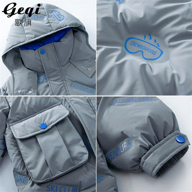 4 6 8 10 12 14 godina Jakna za velike dječake Jesen Zima Deblja topla tinejdžerska dječja jakna Modni dugi stilski kaput za dječake s patentnim zatvaračem