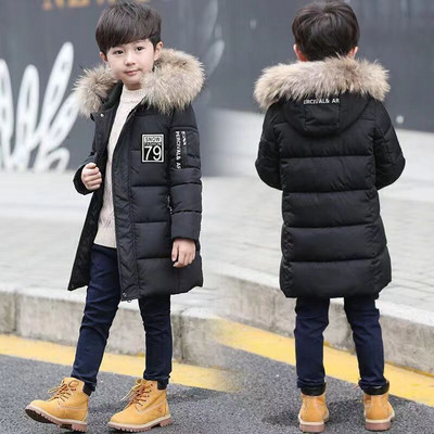 Χειμερινά παιδικά ρούχα για αγόρια με βαμβακερή επένδυση μεσαίου μήκους μπουφάν με βαμβακερή επένδυση Παιδικό μπουφάν με λεπτή επένδυση Student Thickened