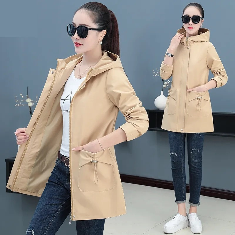 2023 Proljeće Jesen Ženska jakna Dugi kaput Trench Korejska široka modna vjetrovka Ženska jakna Ležerna ulična Gornja odjeća