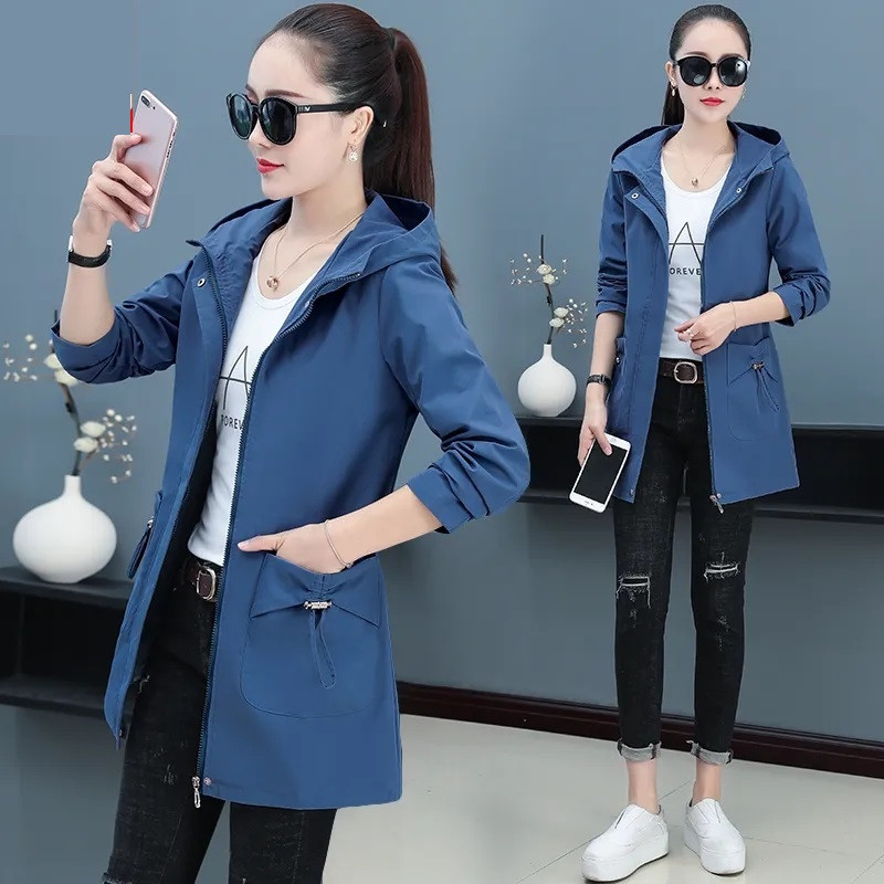 2023 Proljeće Jesen Ženska jakna Dugi kaput Trench Korejska široka modna vjetrovka Ženska jakna Ležerna ulična Gornja odjeća