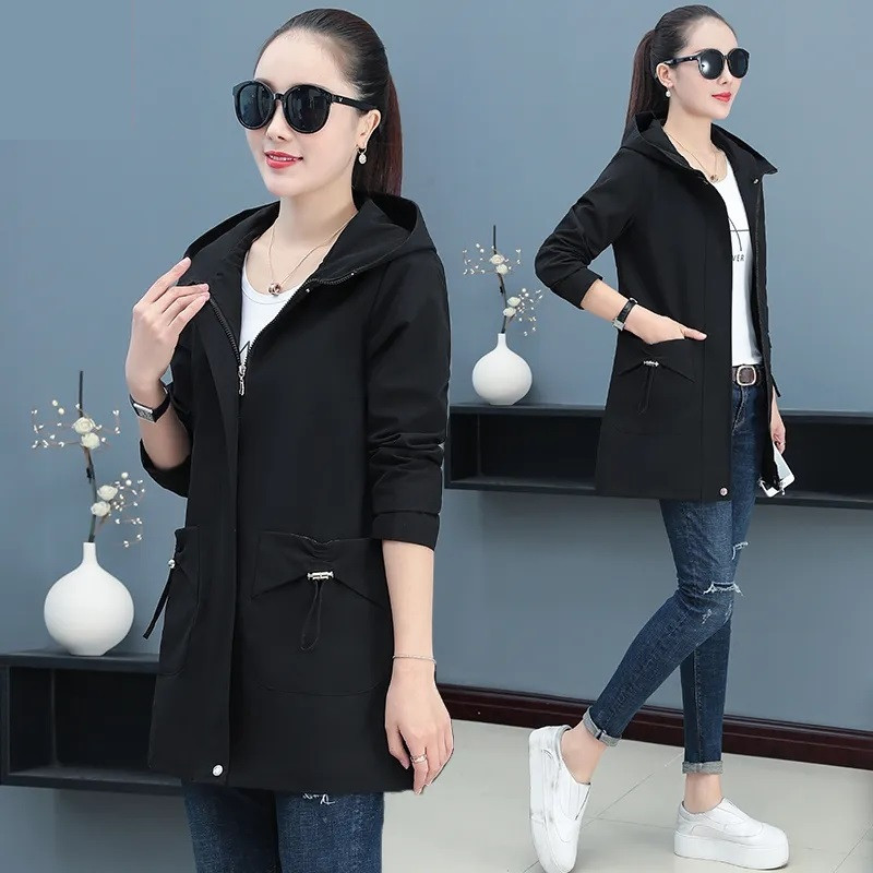 2023 Proljeće Jesen Ženska jakna Dugi kaput Trench Korejska široka modna vjetrovka Ženska jakna Ležerna ulična Gornja odjeća