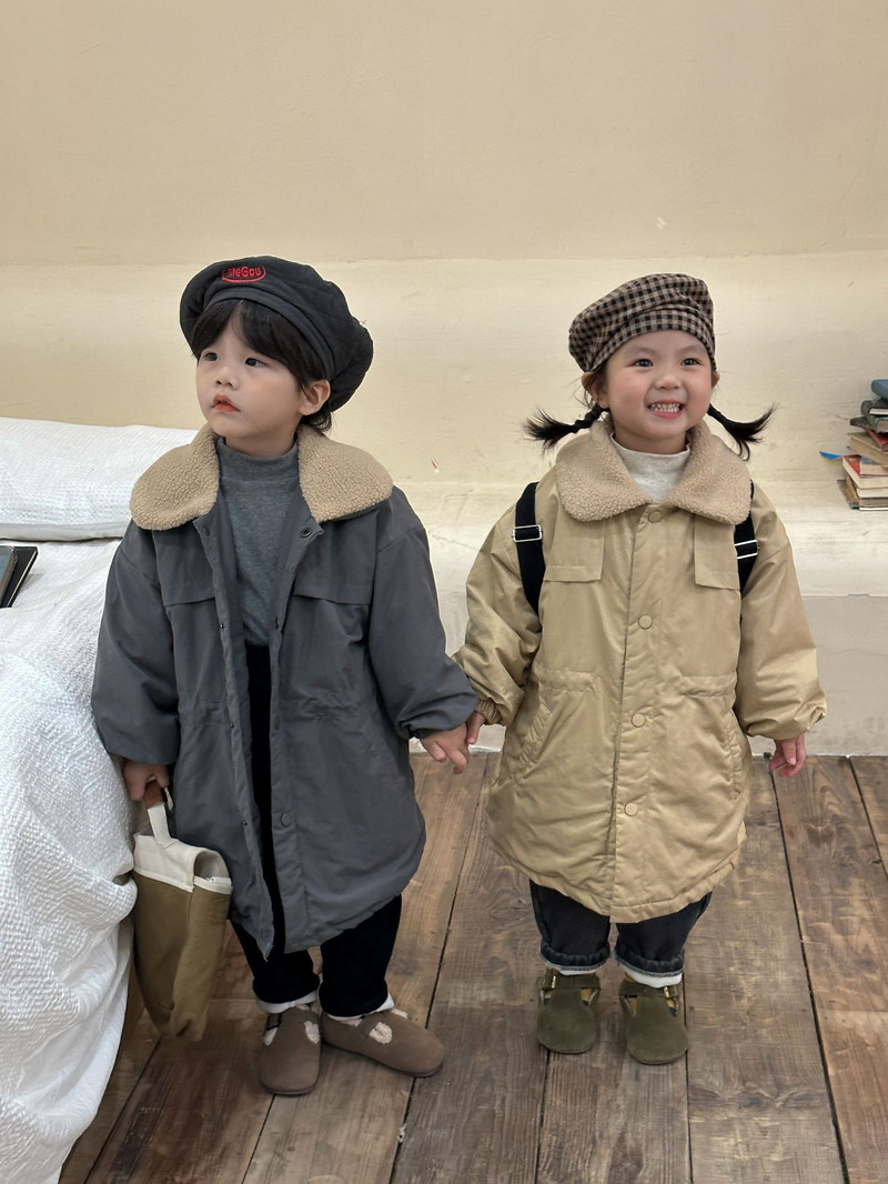 Parke Dječja odjeća Duga plišana zadebljana vjetrovka Topla za dječake Djevojčice za bebe Nova pamučna vintage ovratnica