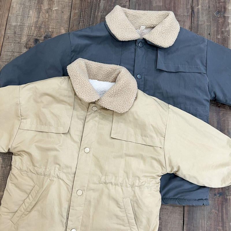 Parke Dječja odjeća Duga plišana zadebljana vjetrovka Topla za dječake Djevojčice za bebe Nova pamučna vintage ovratnica