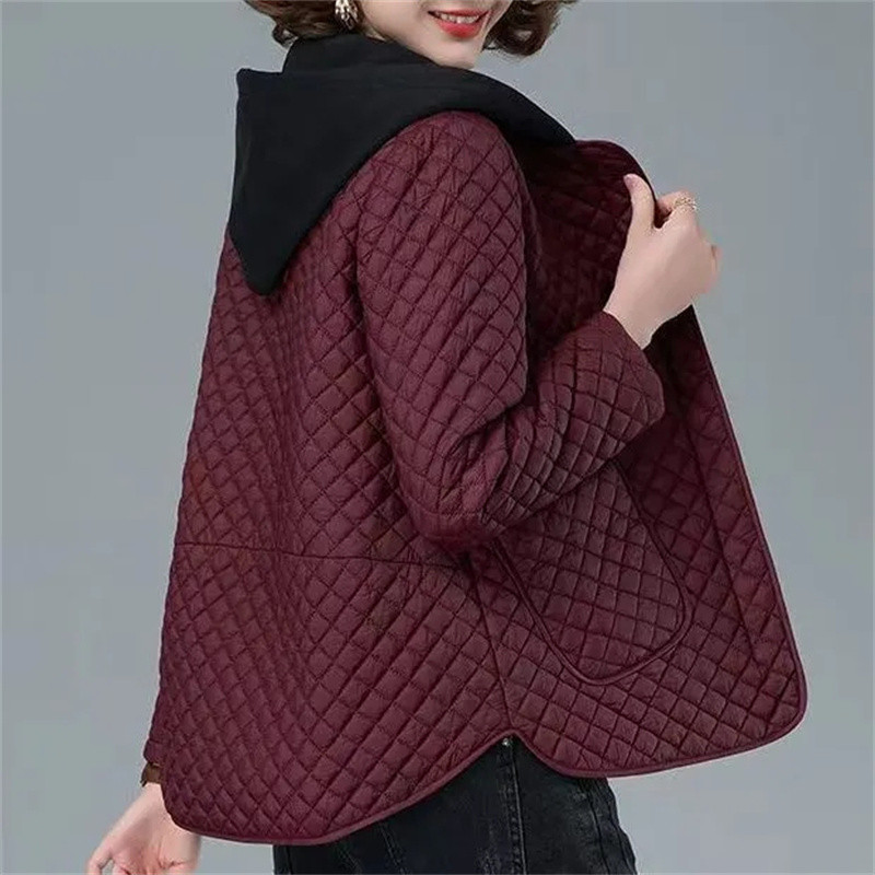 Jesen Zimska jakna Nova ženska lagana pamučna jakna Korejska modna srednjevjekovna pamučna podstavljena jakna s kapuljačom Ženske ležerne majice