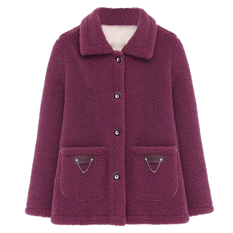 Nova zimska jakna Baršunasti debeli topli kaput Ženska bunda od janjećeg krzna Ženska široka baršunasta jakna Ženska jakna Gornja odjeća dugih rukava