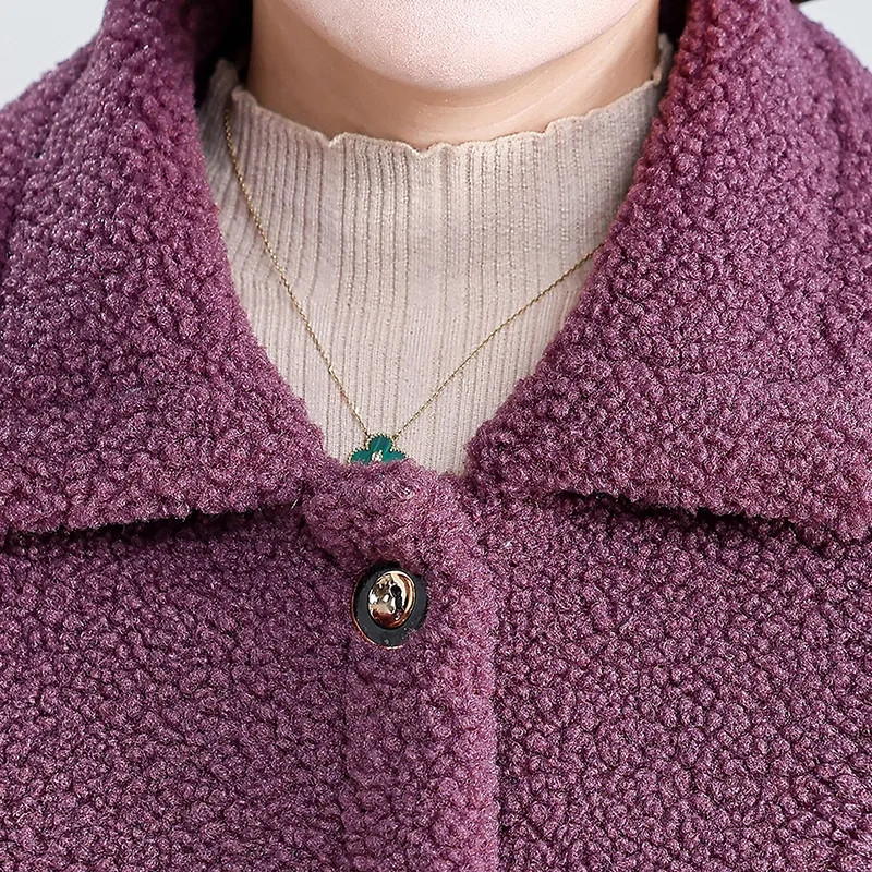 Nova zimska jakna Baršunasti debeli topli kaput Ženska bunda od janjećeg krzna Ženska široka baršunasta jakna Ženska jakna Gornja odjeća dugih rukava