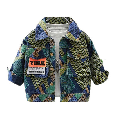2023 Νέο Fashion Boys Jacket Κορεάτικο μπουφάν για αγόρια για άνοιξη/φθινόπωρο εκτύπωσης Ρούχα μπέιζμπολ για αγόρια Δώρο γενεθλίων Χριστουγέννων 2 3 4 5 6 8 Y