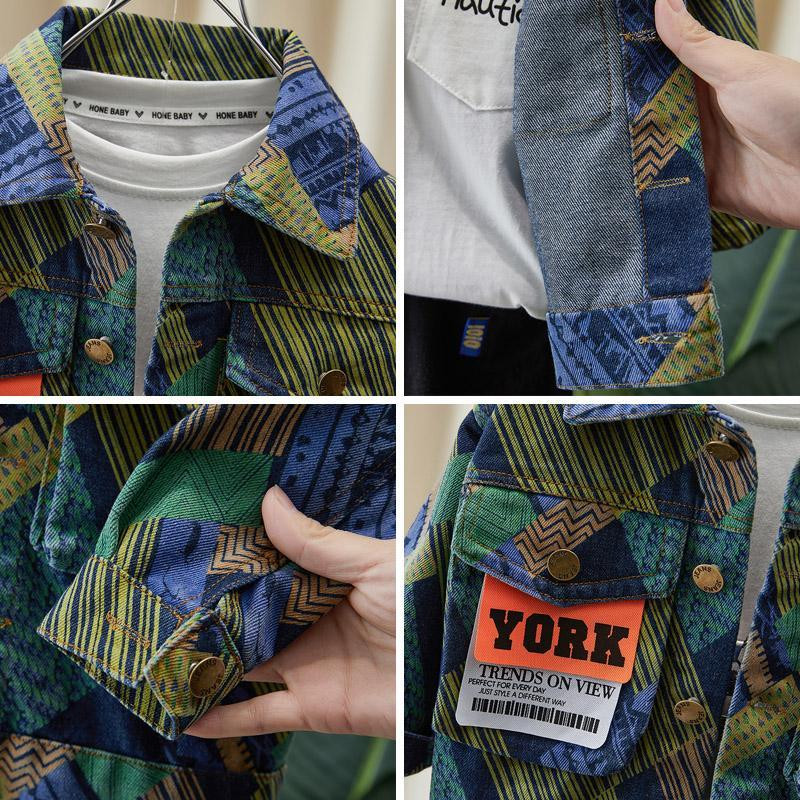 Nova modna jakna za dječake 2023. Korejska jakna za proljeće/jesen s printom Odjeća za bejzbol za dječake Božićni rođendanski dar 2 3 4 5 6 8 Y