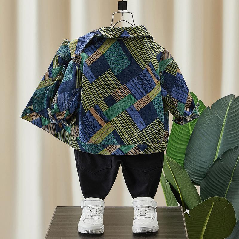 Nova modna jakna za dječake 2023. Korejska jakna za proljeće/jesen s printom Odjeća za bejzbol za dječake Božićni rođendanski dar 2 3 4 5 6 8 Y