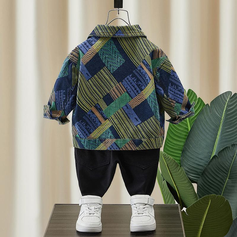 Nova modna jakna za dječake 2023. Korejska jakna za proljeće/jesen s printom Odjeća za bejzbol za dječake Božićni rođendanski dar 2 3 4 5 6 8 Y