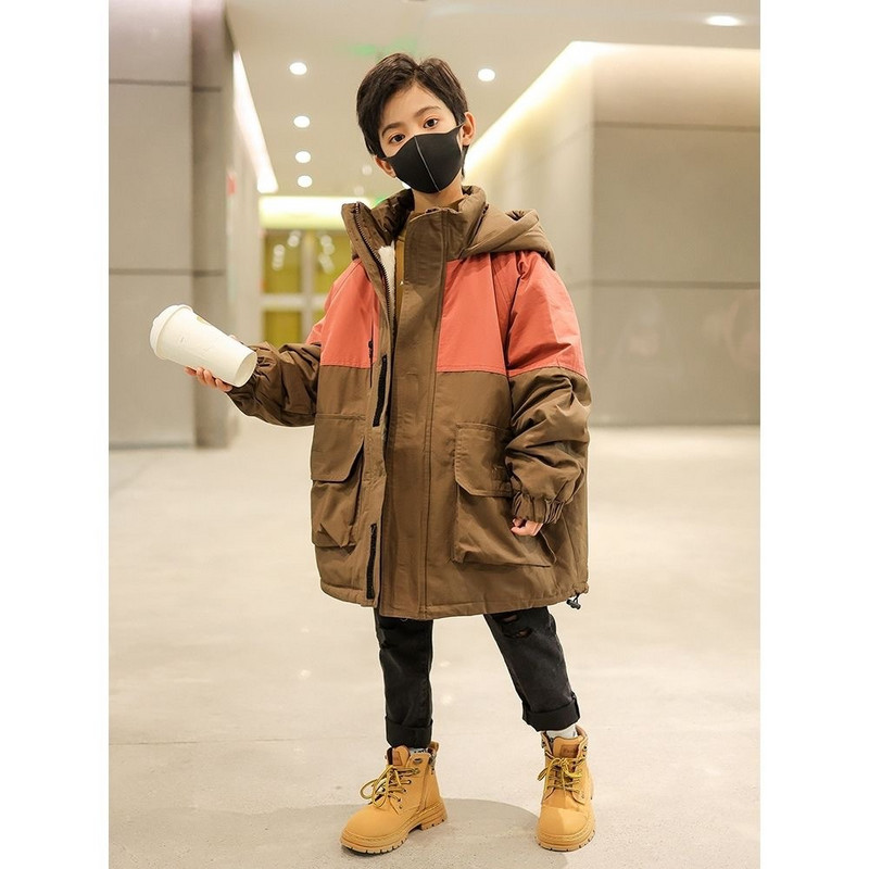 Dječji dječji kaput Zimska deblja jakna za dječake Topla gornja odjeća Dječje odijelo s kapuljačom Odjeća za malu djecu 5-12 godina XMP436