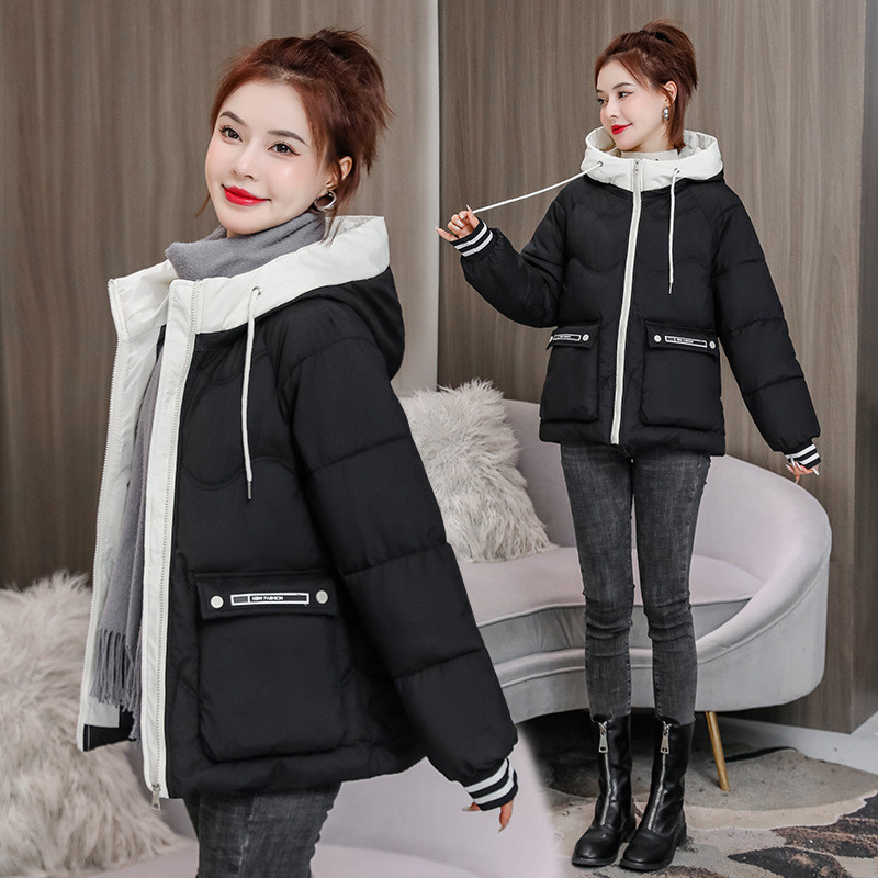 Ženska zimska podstavljena jakna 2023 Nova ženska topla debela pamučna jakna korejske široke parke s kapuljačom Ženska gornja odjeća zimska jakna