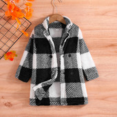 Παιδικό παλτό Κορεατική έκδοση του Fashion Winter Boy In The Long Lengleeve Plaid Coat Απλό casual τζάκετ παλτό για αγόρια Ζεστό μπουφάν