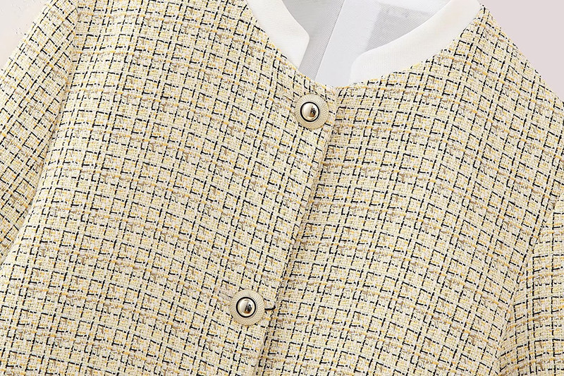 Ženski blejzer kaput 2023. Nova modna jakna od tvida Tekstura gumba Kratki blejzeri Proljetna jakna Ženska nova gornja odjeća Chic Topovi