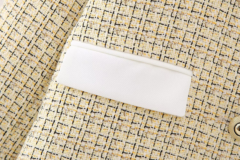 Ženski blejzer kaput 2023. Nova modna jakna od tvida Tekstura gumba Kratki blejzeri Proljetna jakna Ženska nova gornja odjeća Chic Topovi