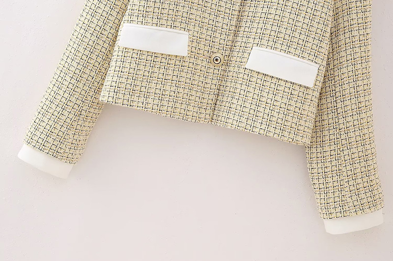 Ženski blejzer kaput 2023. Nova modna jakna od tvida Tekstura gumba Kratki blejzeri Proljetna jakna Ženska nova gornja odjeća Chic Topovi