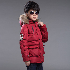 4 6 8 10 12 14 Χρόνια Big Boys Jacket Φθινόπωρο Χειμώνας Παχύ Ζεστό Έφηβο Παιδικά Μπουφάν Μόδα Μακρύ Στιλ Φερμουάρ με κουκούλα για αγόρια