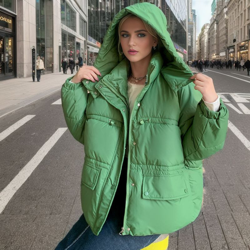 2023. Zimske puhove pamučne podstavljene jakne Ženske korejske široke srednje duge kapute Ženske tople gornje odjeće visoke kvalitete Parke Ženski kaput