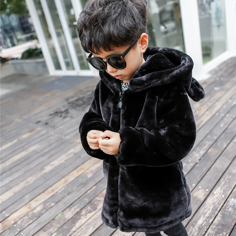 CROAL CHERIE 70-120 cm slatka zimska jakna s medvjeđim ušima za dječake, topli kaputi od flanela za djevojčice, dječji kaput za dojenčad, crni