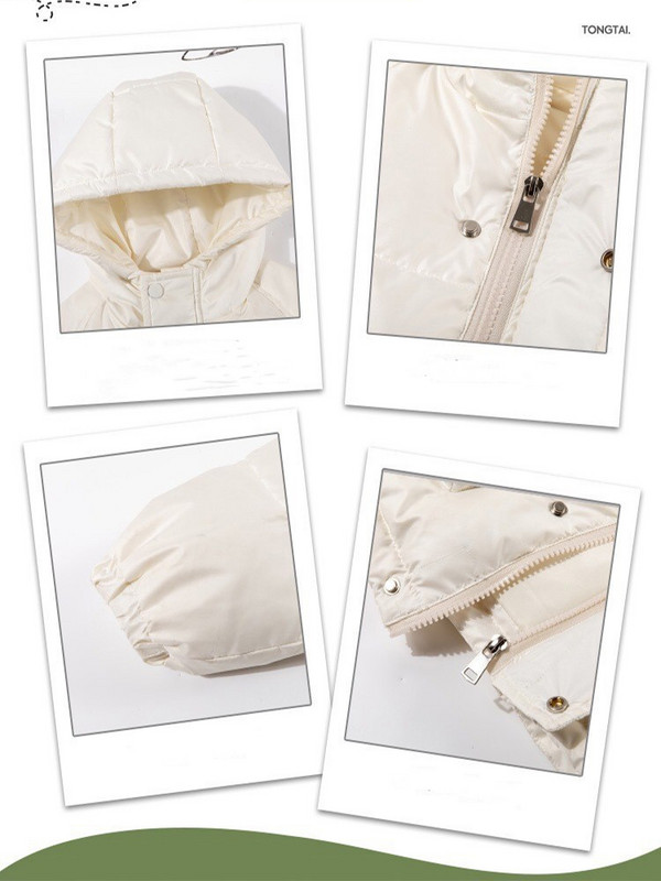 Zimska pamučna jakna Kaput s kapuljačom za djevojčice Modna labava udobna gornja odjeća Dječja parka Snježno odijelo Ležerna odjeća za van 2-8 godina