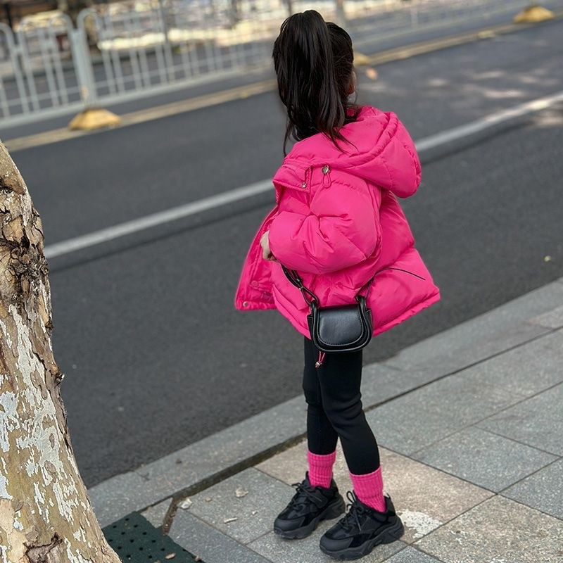 Zimska pamučna jakna Kaput s kapuljačom za djevojčice Modna labava udobna gornja odjeća Dječja parka Snježno odijelo Ležerna odjeća za van 2-8 godina