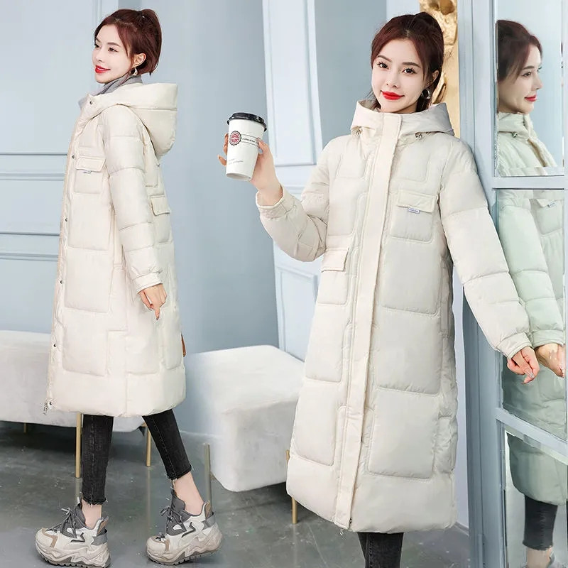 Ženski zimski kaputi 2023. Duga topla puhasta jakna Kaput Modna široka gornja odjeća Ženske parke Korejske zimske pamučne jakne