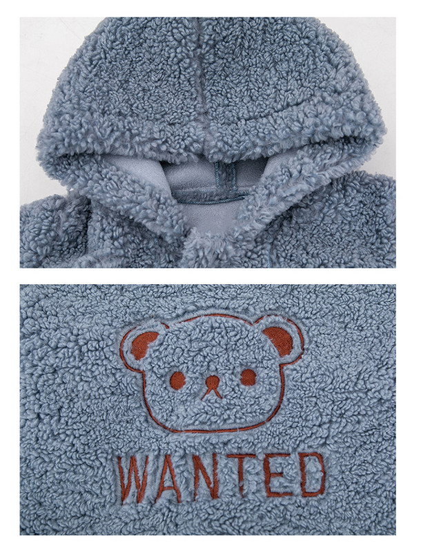 Zimski pamučni kaput za dječake Dječji jednobojni kaput s kapuljačom iz crtića 3-13 godina