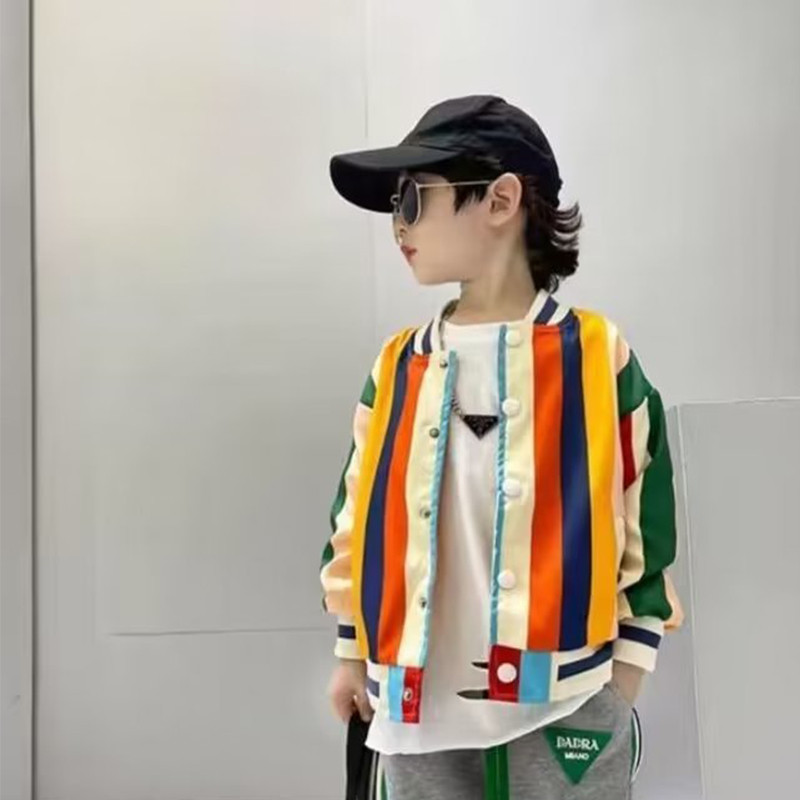 Παιδικά τζιν μπουφάν Rainbow Βρεφικά ρούχα για αγόρια Ανοιξιάτικα φθινοπωρινά ρούχα Παιδικά εξωτερικά ρούχα 2 3 4 6 7 8 Έτος 2023 Νέο