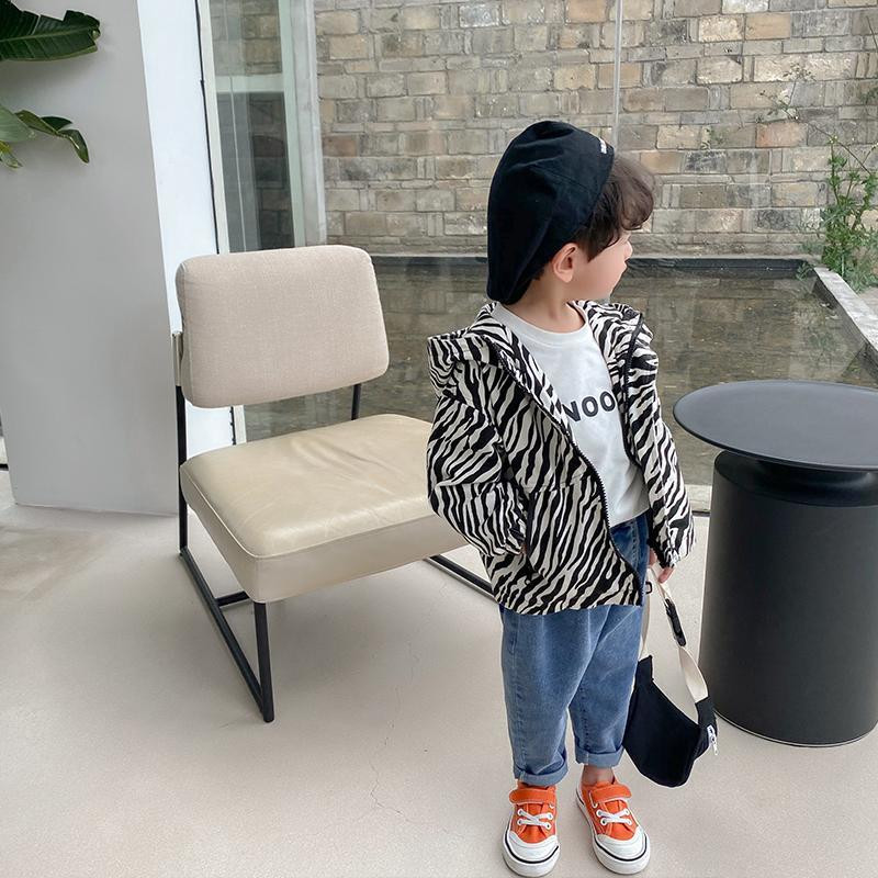 Dječaci Zebra vjetrovka Trenč kaput 2 3 4 5 6 7 godina Kišna jakna za malu djecu proljeće jesen