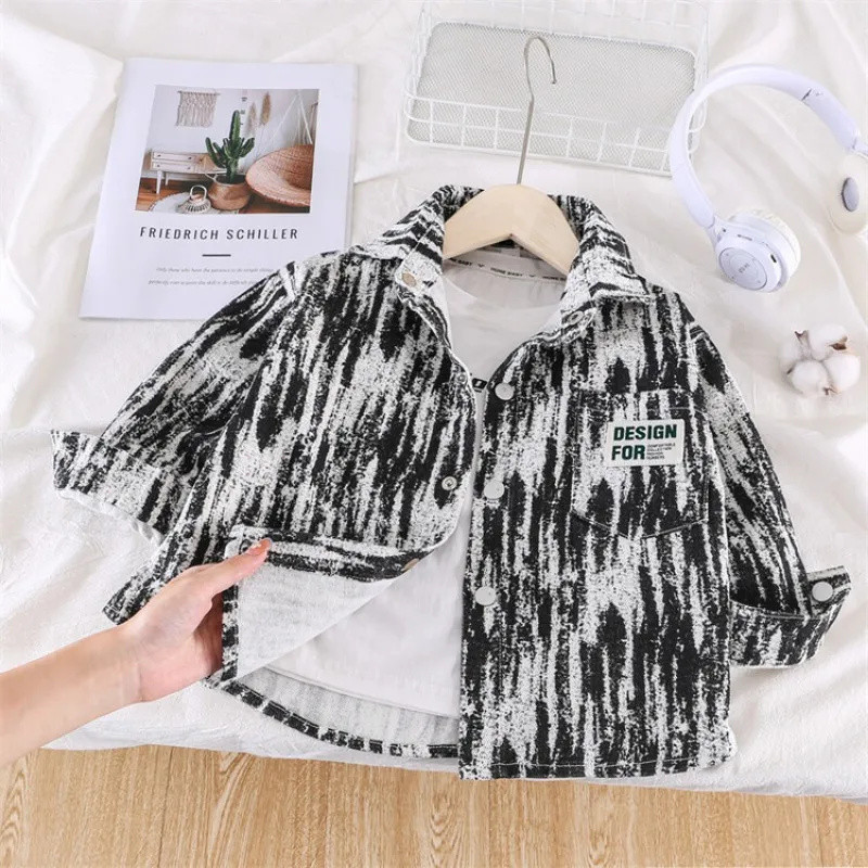 2023 Φθινόπωρο Παιδικό μπουφάν για αγόρια μπουφάν casual πέτο με μακρυμάνικο παλτό ζακέτα φθινοπωρινά ρούχα 2-12 ετών