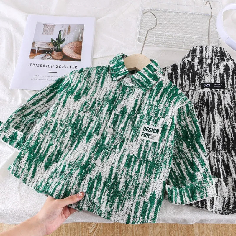 2023 Φθινόπωρο Παιδικό μπουφάν για αγόρια μπουφάν casual πέτο με μακρυμάνικο παλτό ζακέτα φθινοπωρινά ρούχα 2-12 ετών