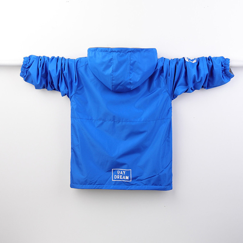 Μπουφάν για αγόρια Παιδικό 2023 Fleece Ζεστό Φθινοπωρινό Χειμώνα με κουκούλα με φερμουάρ διπλής όψης Επιστολή εκτύπωσης 5-12 ετών