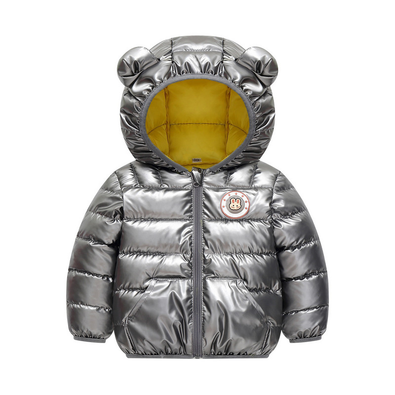 Zimski kaputić s kapuljačom s medvjeđim ušima i kapuljačom, otporan na vjetar, otporan na vjetar, dječji zimski kaputi Dječje podstavljene jakne za 8 godina