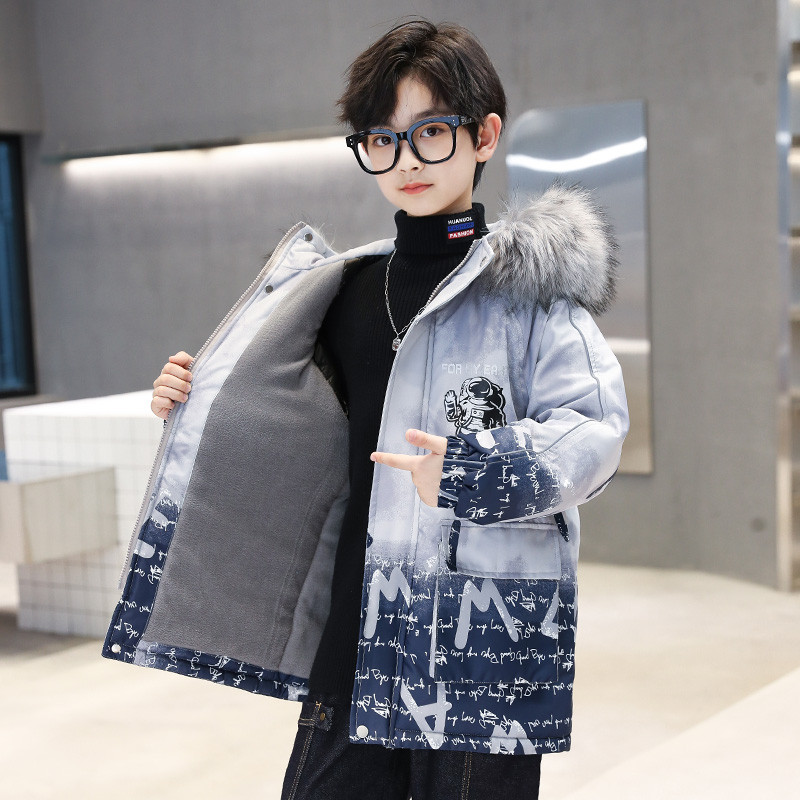 2023 Μπουφάν για αγόρια Χειμώνας Νέοι Έφηβοι Παιδικά παχύρρευστα Παλτό με κουκούλα Αγόρια Μπουφάν 4-14 ετών Παιδιά Αντιανεμικά Ζεστά Εξωτερικά Ενδύματα CH183