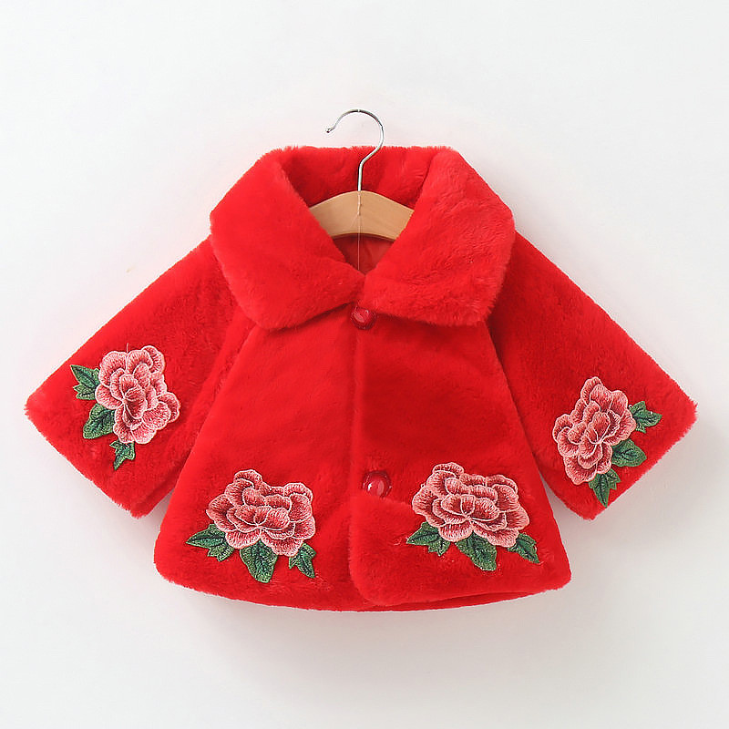 2023 Νέο χειμωνιάτικο μπουφάν για βρεφικά ρούχα μόδας Χριστουγεννιάτικο μανδύα πριγκίπισσας Φθινοπωρινό Ζεστό παλτό από ψεύτικη γούνα για κορίτσια βελούδινα ρούχα για μωρά