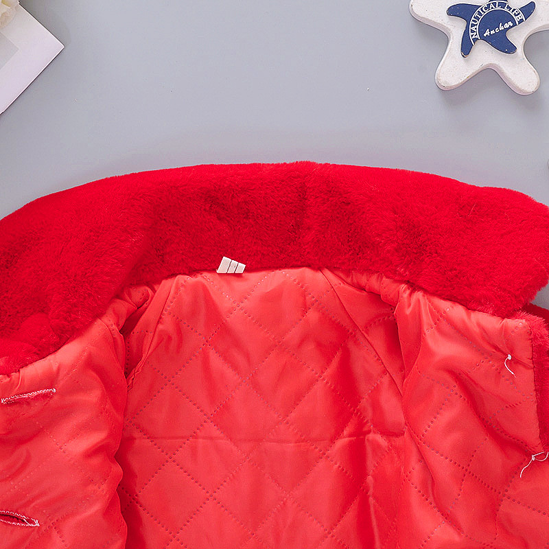 2023 Νέο χειμωνιάτικο μπουφάν για βρεφικά ρούχα μόδας Χριστουγεννιάτικο μανδύα πριγκίπισσας Φθινοπωρινό Ζεστό παλτό από ψεύτικη γούνα για κορίτσια βελούδινα ρούχα για μωρά