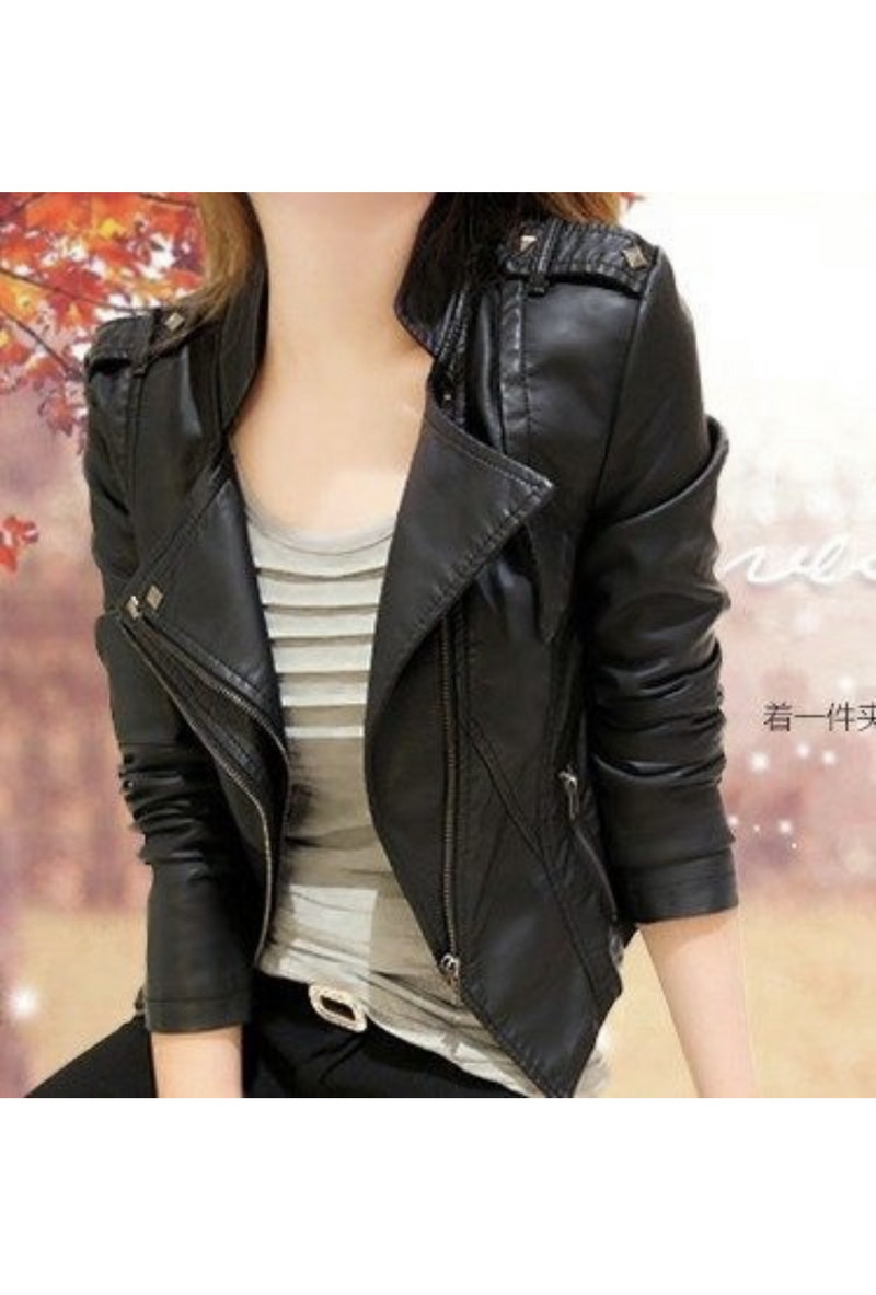 Nova europska i američka jesensko-zimska 3D ženska kožna jakna za 2023. Modni trend cool ženska gornja jakna