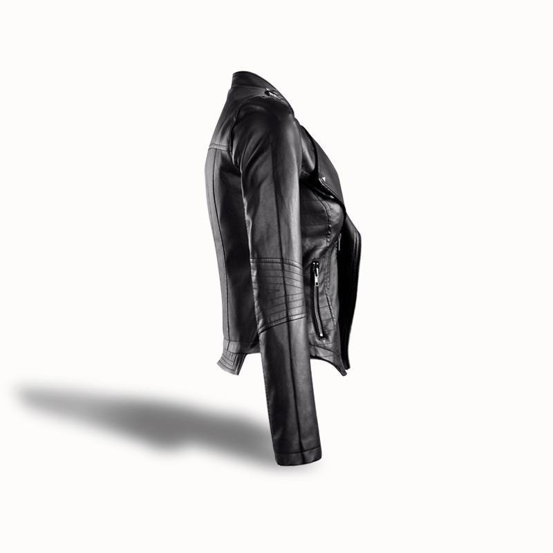 Nova europska i američka jesensko-zimska 3D ženska kožna jakna za 2023. Modni trend cool ženska gornja jakna