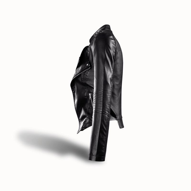 Nova europska i američka jesensko-zimska 3D ženska kožna jakna za 2023. Modni trend cool ženska gornja jakna