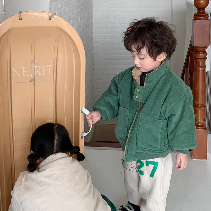 Dječji kaputi s obje strane Nošnje Jakne 2023 Zimski kašmir Kaput Jakna za dječake 1-7Y Dječji kašmir Kaput Obostrano