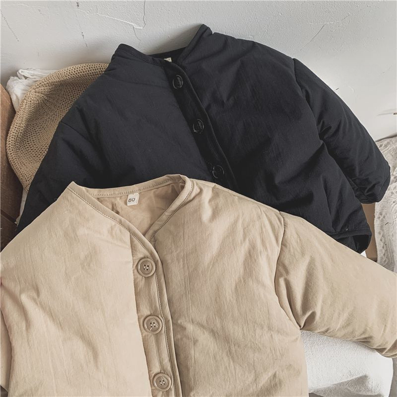 Zimska deblja dječja jakna Pamučna topla jakna Parka Jakna Jednobojni uniseks dječaci Djevojčice Kaput vanjske odjeće otporan na vjetar 1-6 godina