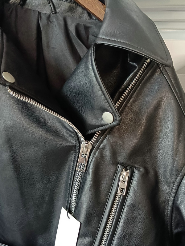 2023. Ženske vintage široke kratke jakne od pu umjetne kože s remenom, ulična odjeća, ženski patentni zatvarač, retro motociklistički kaputi Gornje odjeće